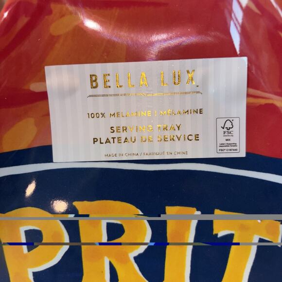 Bella Lux Aperol Spritz Melamine Serving Tray 8.5"x19.5" Platter Large Orange - Picture 2 of 4